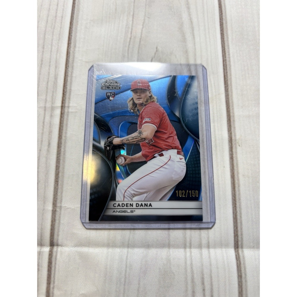 2025 Topps Chrome Black Caden Dana Rookie Los Angeles Angels 102/150 #93